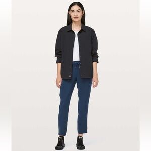 Lululemon On The Fly High Rise Pant Woven *Track Stripe 7/8 True Navy Size 12